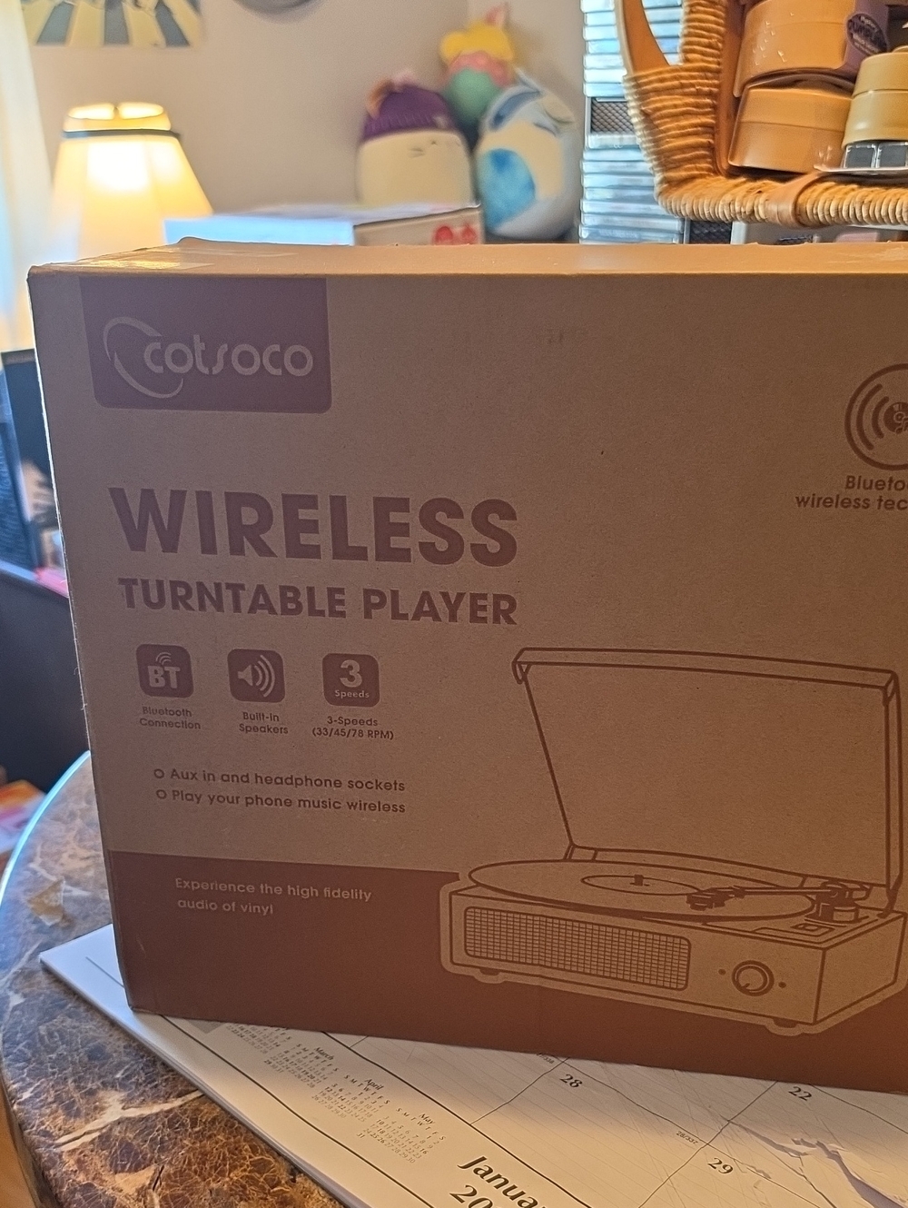 Wireless Turntable Player - Gray